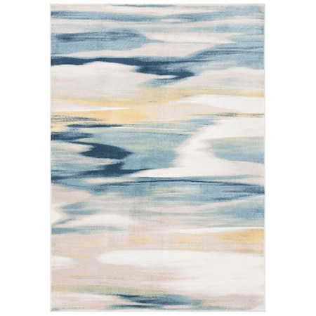 Safavieh 4 ft. 5 in. x 6 ft. 5 in. Skyler 500 Contemporary Rectangle Power Loomed Area Rug Beige & Navy SKY542B-4